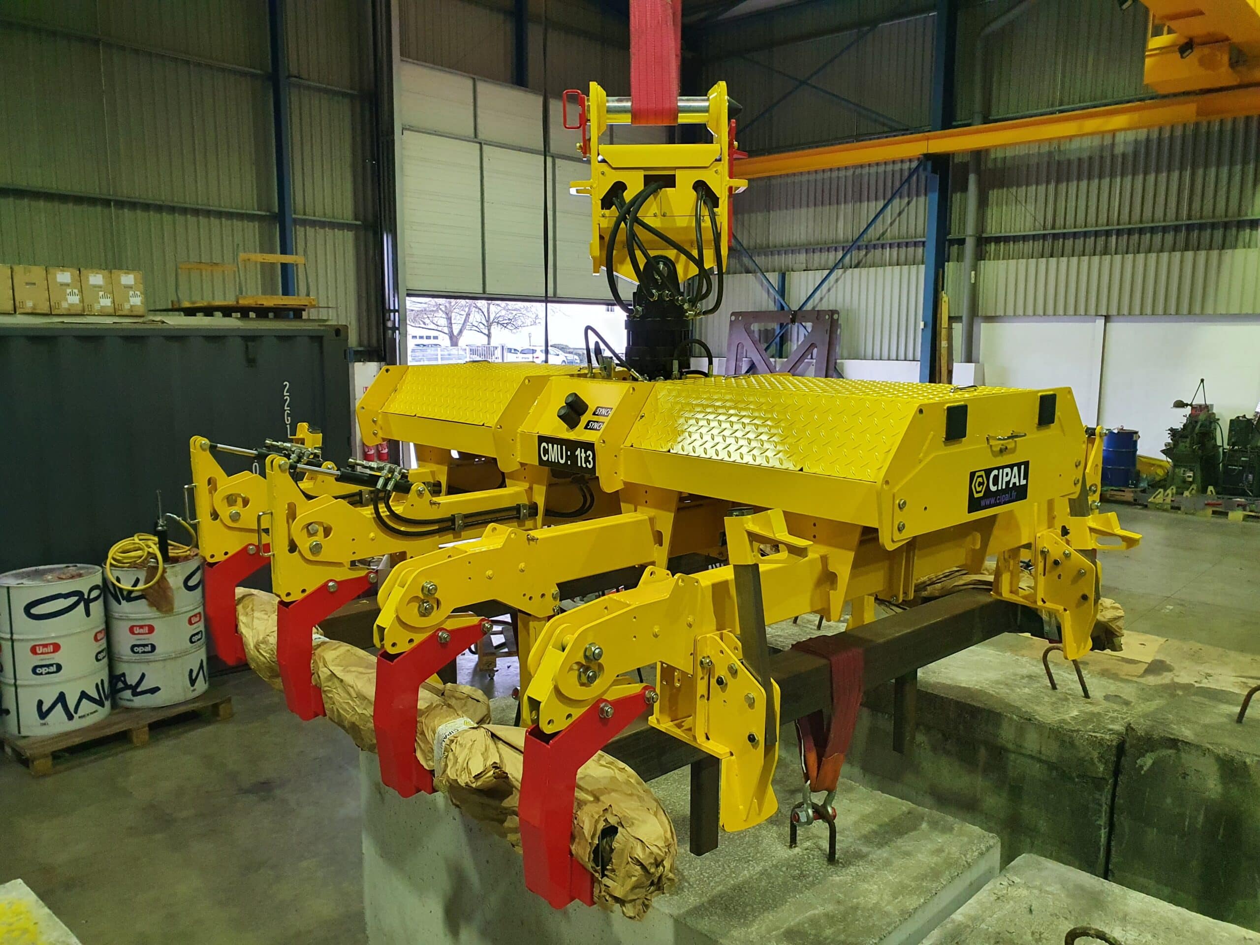 palonnier à fonctionnement hydraulique traverses ferroviaires CIPAL