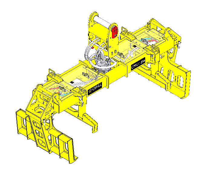 palonnier à fonctionnement hydraulique traverses ferroviaires CIPAL