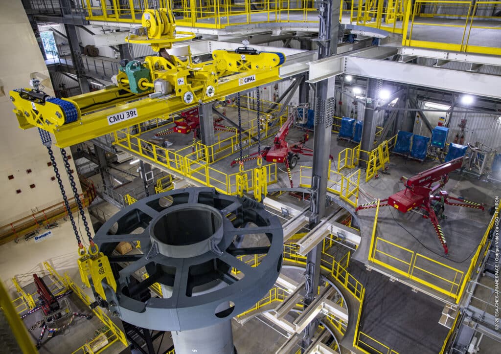 Palonnier de verticalisation conçu et fabriqué par CIPAL pour le programme ARIANE 6