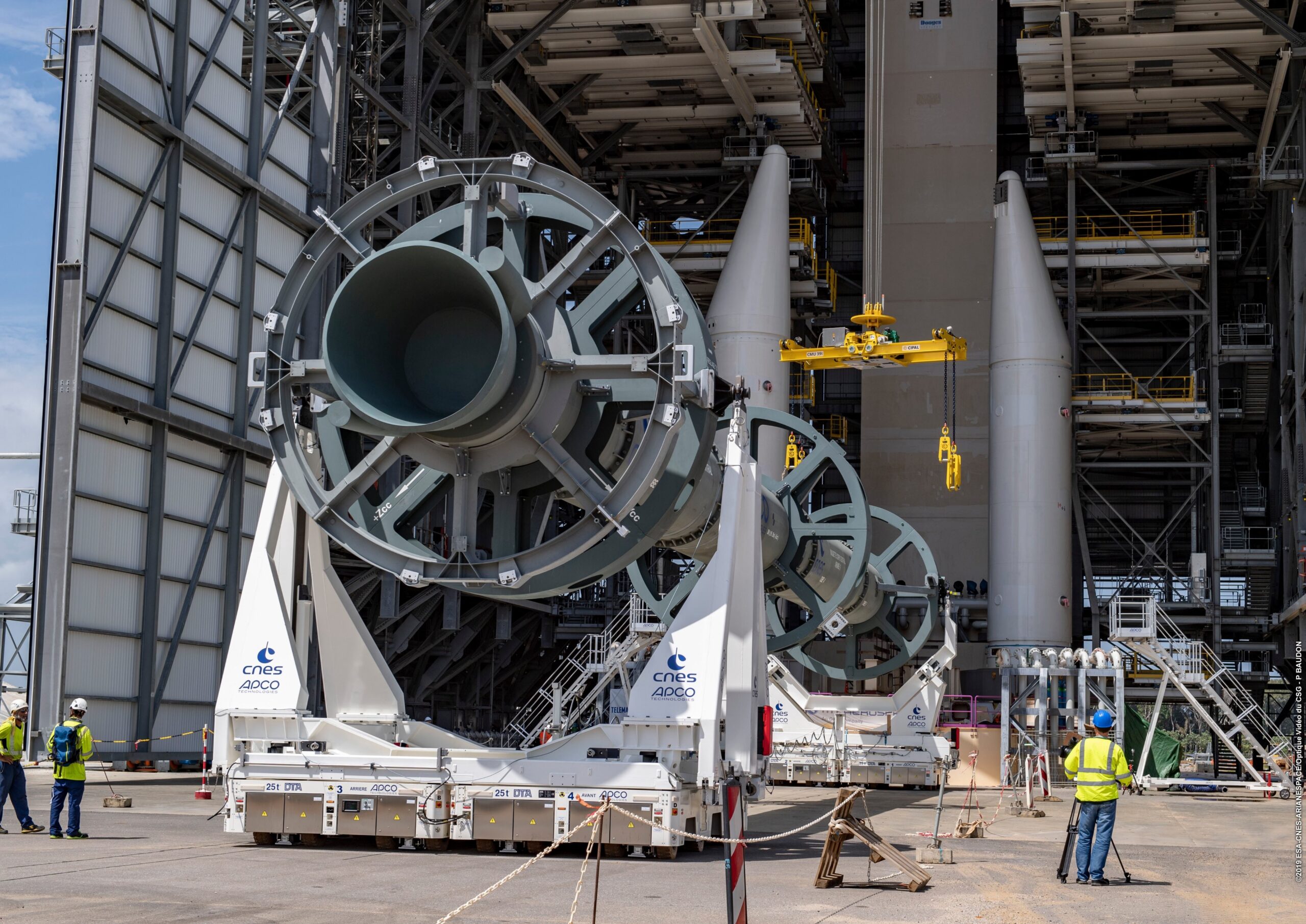 Palonnier de verticalisation conçu et fabriqué par CIPAL pour le programme ARIANE 6